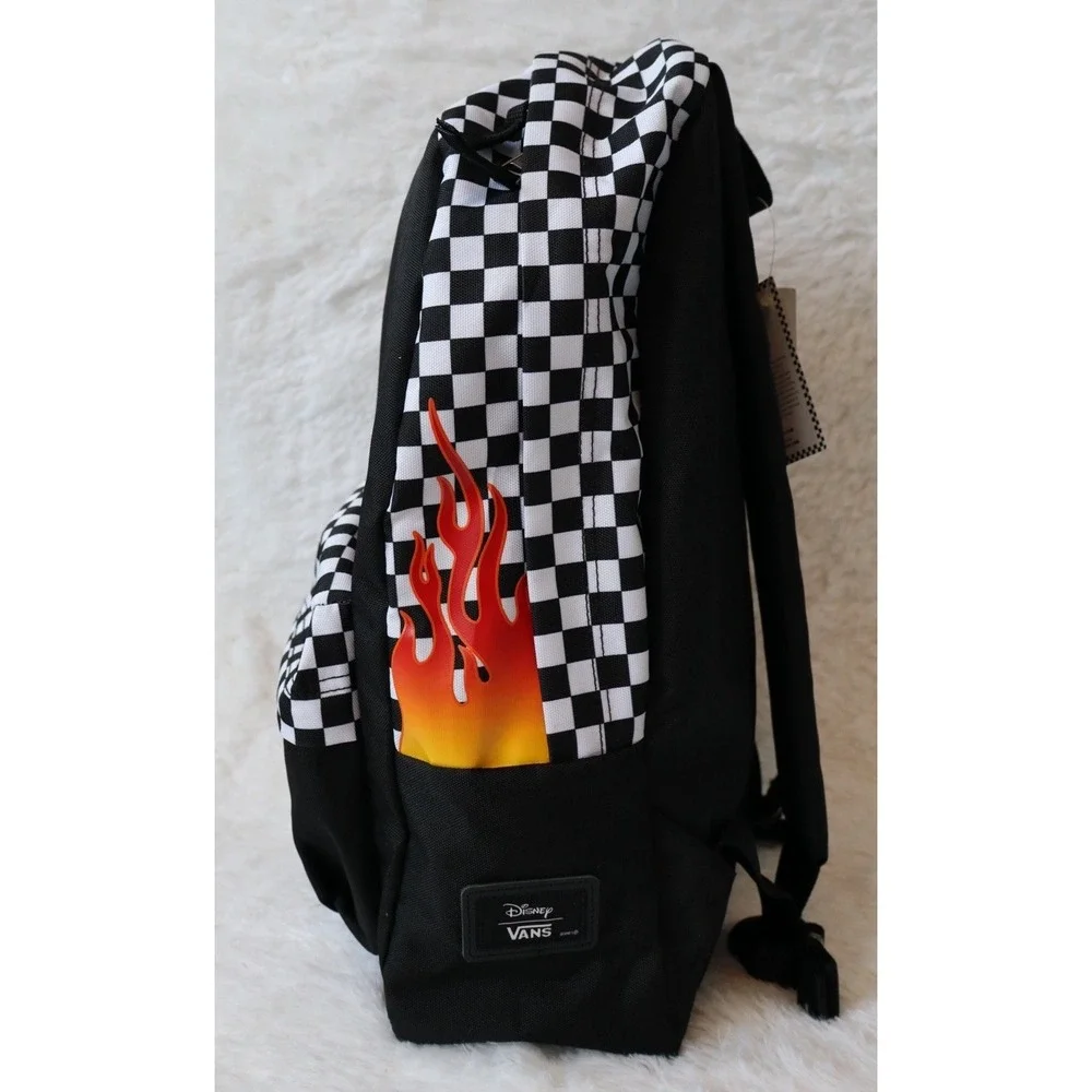 NWT Vans x Disney Punk Mickey 90th Anniversary Realm Backpack Checkered Flame
